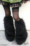 Black Fluffies Leg Warmers