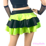 Black Lime Layered Skirt