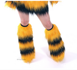 Striped Sparkle Yellow Black Fluffies