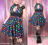 Multi Color Alien Print Dress