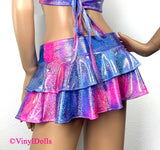 Twinkle Pink Blue Purple Micro Skirt