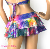 Rainbow Mermaid Mini Skirt